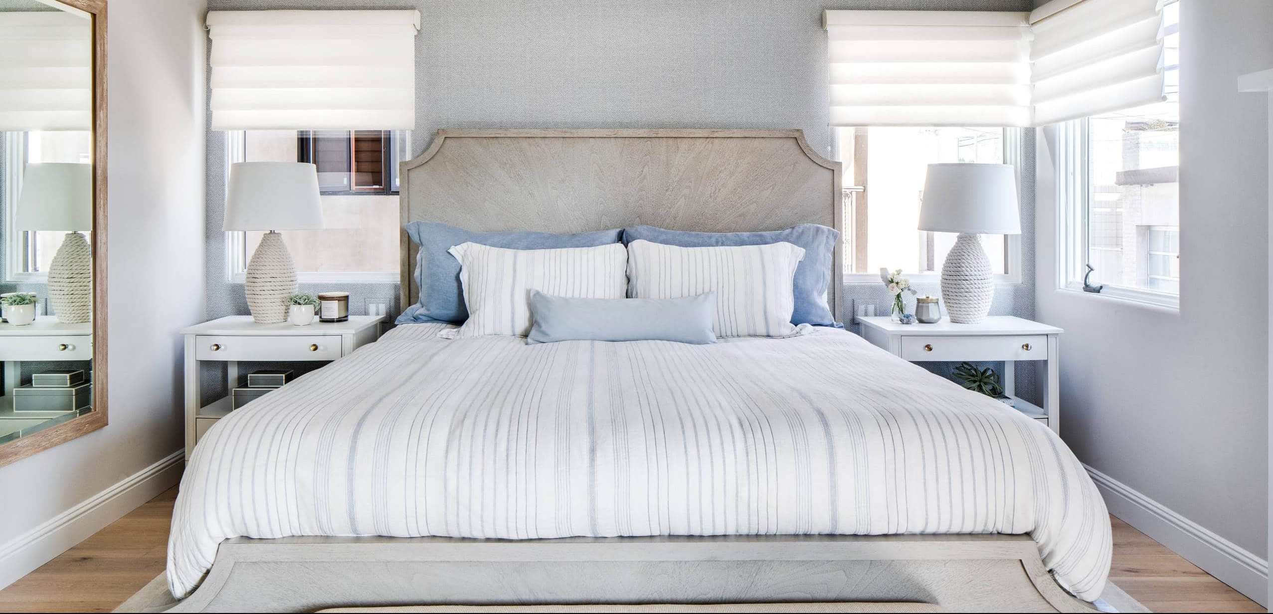 sypialnia w stylu hampton