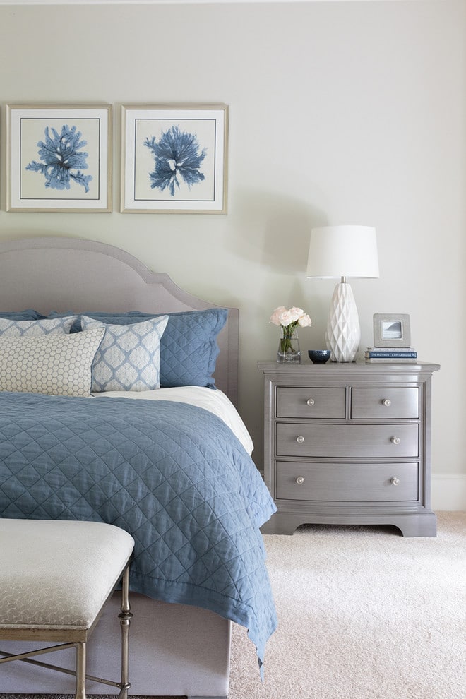 sypialnia styl hampton