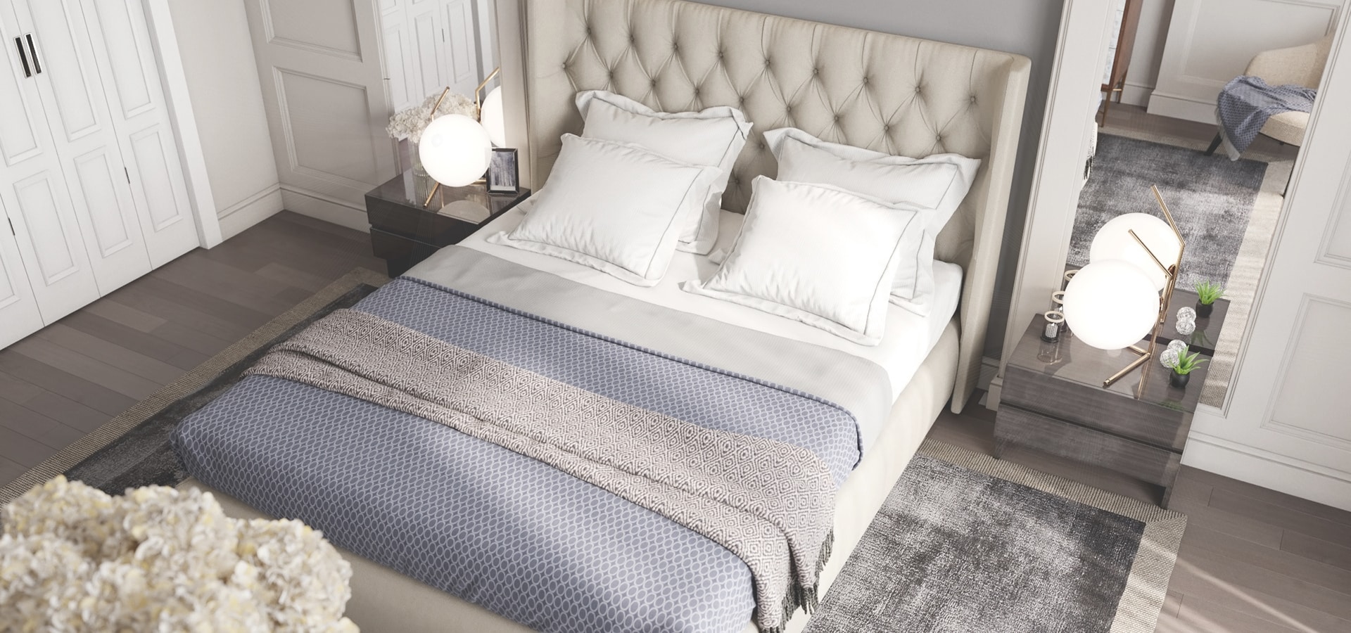 sypialnia modern classic