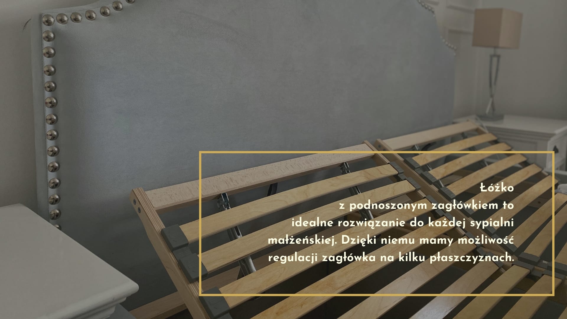 Łóżko z podnoszonym zagłówkiem