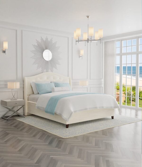 Łóżko z miękkim zagłówkiem - Amber