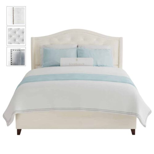 Łóżko z miękkim zagłówkiem - Amber