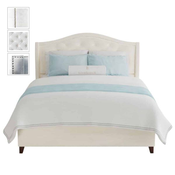 Łóżko z miękkim zagłówkiem - Amber