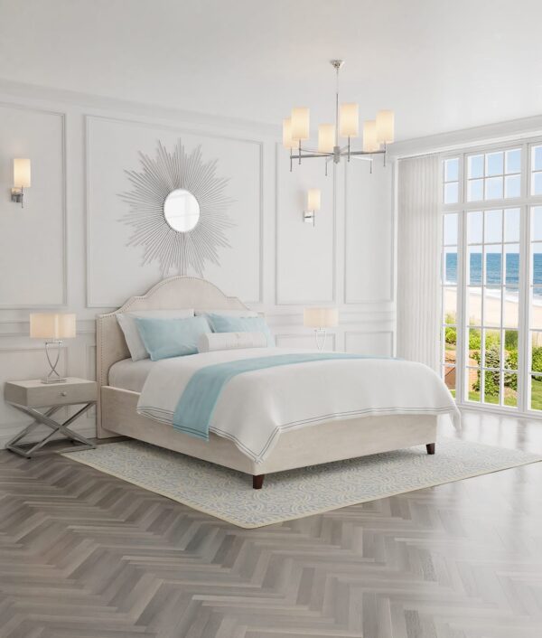 Łóżko z miękkim zagłówkiem - Doris