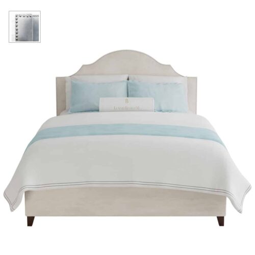 Łóżko z miękkim zagłówkiem - Doris