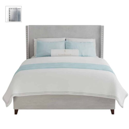 Łóżko z tapicerowanym zagłówkiem Sarah II